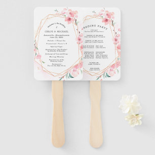 Éventail do-it-yourself Programme de mariage Chic Rose Ceri