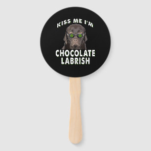 Éventail Dog Lover Kiss Me I'm Chocolat Labrish