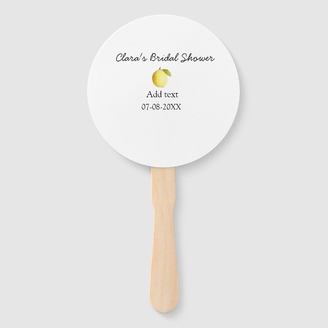Éventail Douche nuptiale citron moderne simple minimum rust (Devant)