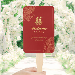 Éventail Dragon Phoenix Programme traditionnel de mariage c