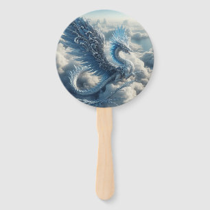 Éventail Dragon superbe entouré de nuages