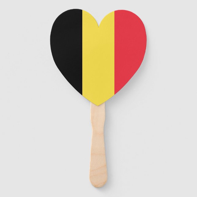 Éventail Drapeau belge patriotique (Devant)