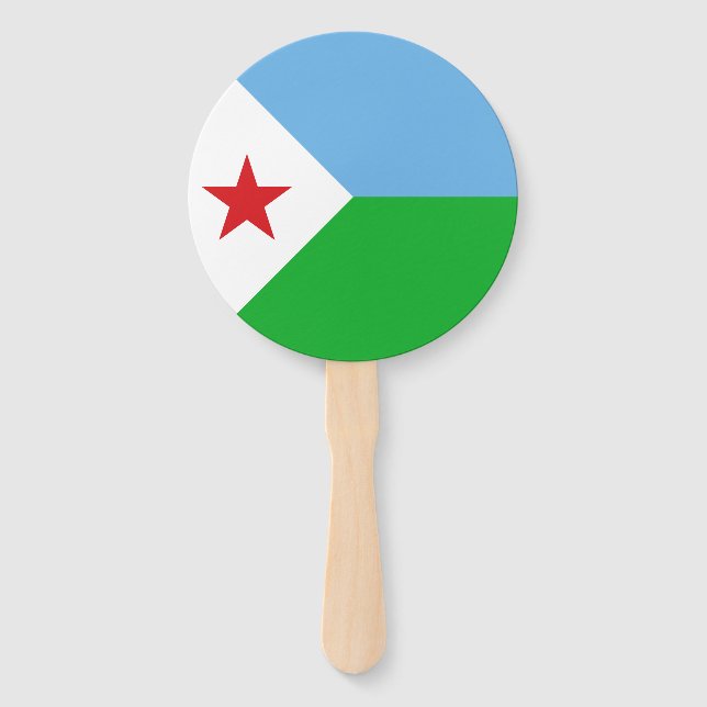 Éventail Drapeau de Djibouti (Devant)