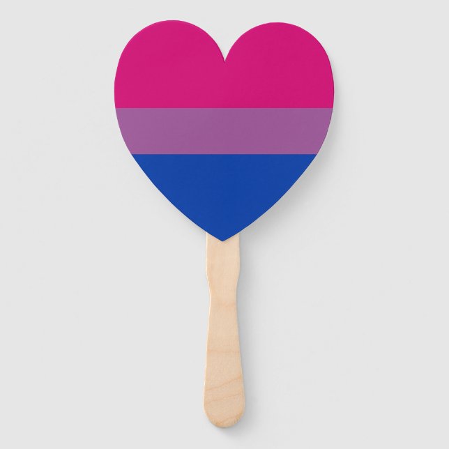 Éventail Drapeau de fierté bisexuel (Dos)