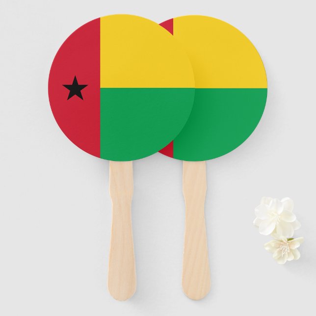 Éventail Drapeau de Guinée-Bissau (Devant et derrière)