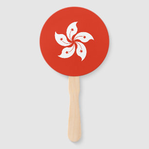 Éventail Drapeau de Hong Kong