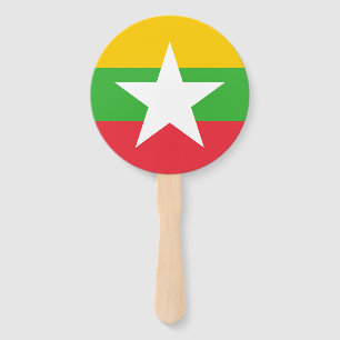 Éventail Drapeau de la Birmanie