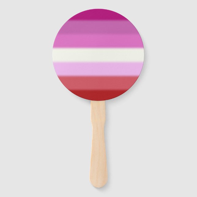 Éventail Drapeau de la Fierté lesbienne tombée (Devant)
