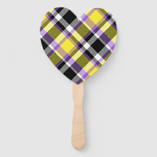 Éventail Drapeau de la Fierté Plaid Non binaire Boho Eclect