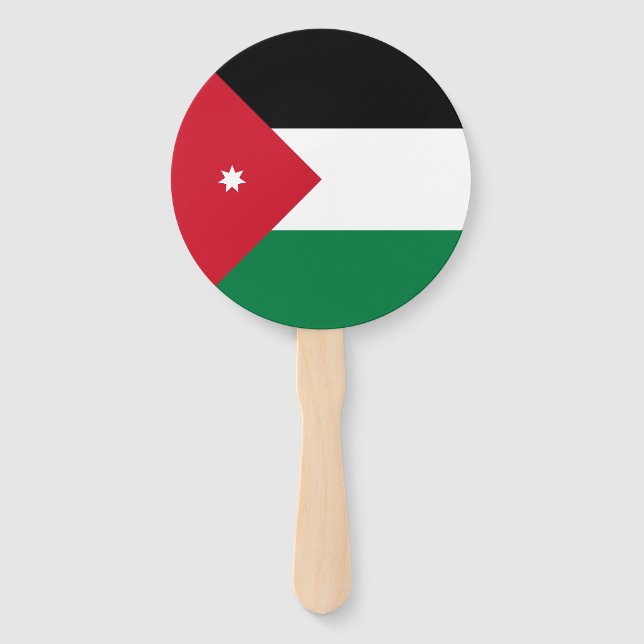 Éventail Drapeau de la Jordanie (Devant)