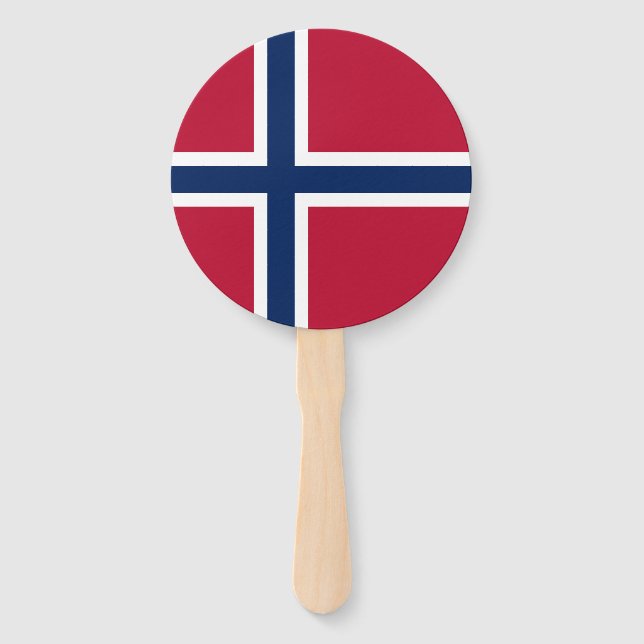 Éventail Drapeau de la Norvège (Devant)