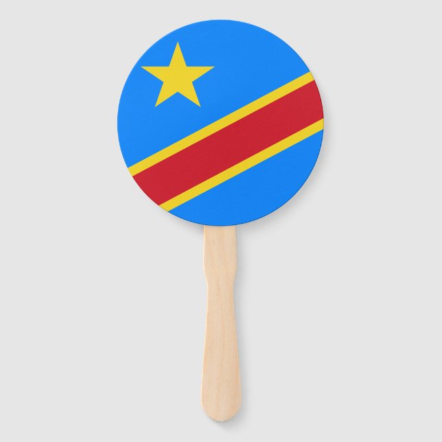 Éventail Drapeau de la République Démocratique du Congo Ens (Devant)