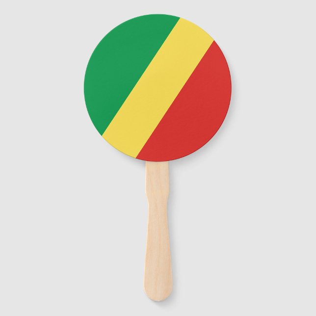 Éventail Drapeau de la République du Congo (Devant)