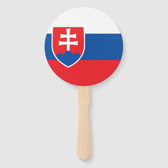 Éventail Drapeau de la Slovaquie (Devant)