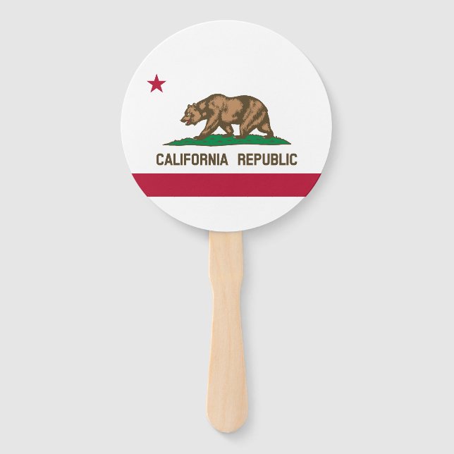 Éventail Drapeau de l'État de la République de Californie (Devant)