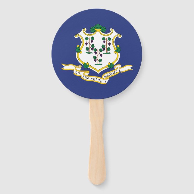 Éventail Drapeau de l'État du Connecticut (Devant)