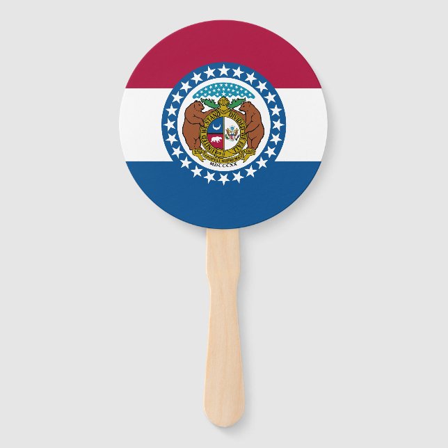 Éventail Drapeau de l'État du Missouri (Devant)