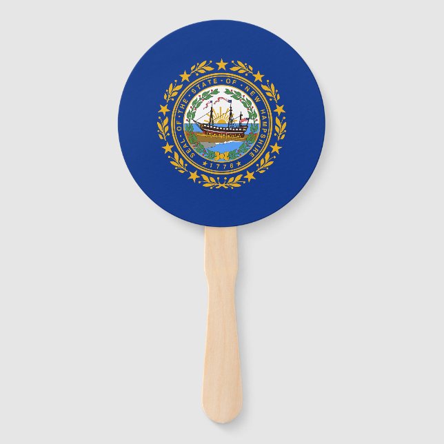 Éventail Drapeau de l'État du New Hampshire (Devant)