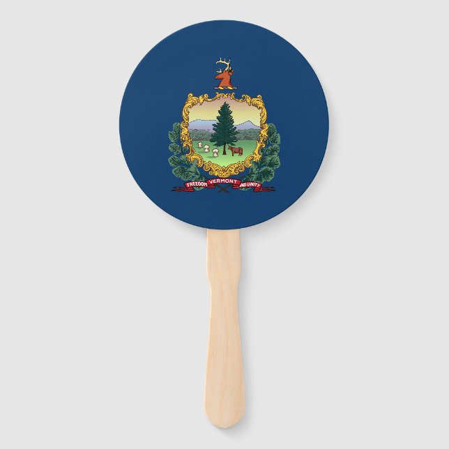Éventail Drapeau de l'État du Vermont (Devant)