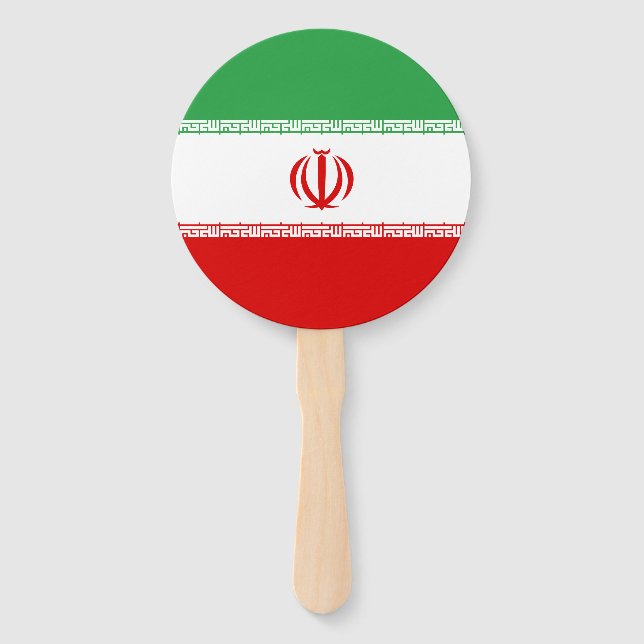 Éventail Drapeau de l'Iran (Devant)