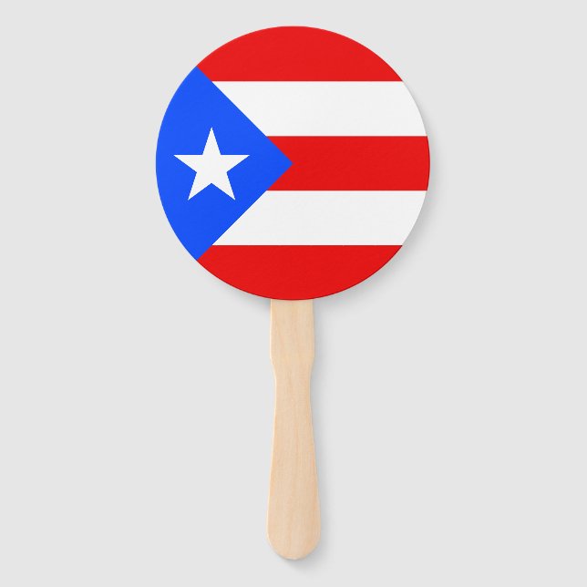 Éventail Drapeau de Porto Rico (Devant)