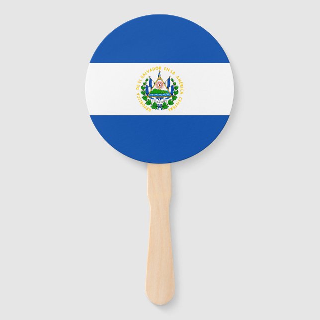 Éventail Drapeau d'El Salvador (Devant)