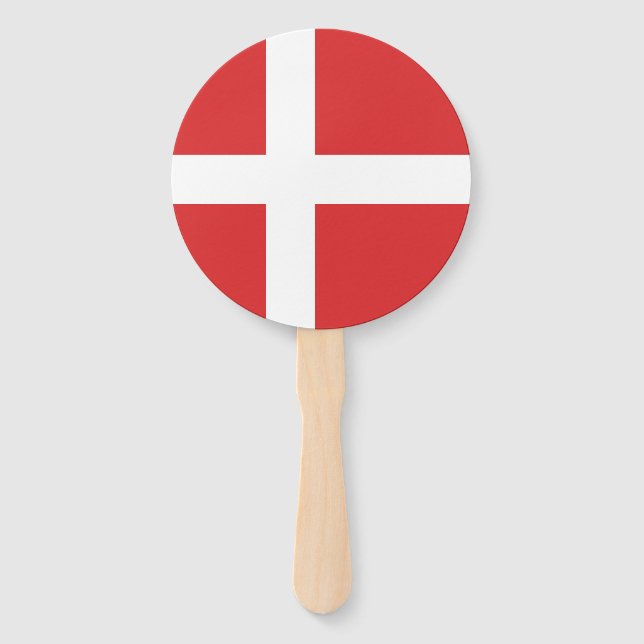 Éventail Drapeau du Danemark (Devant)
