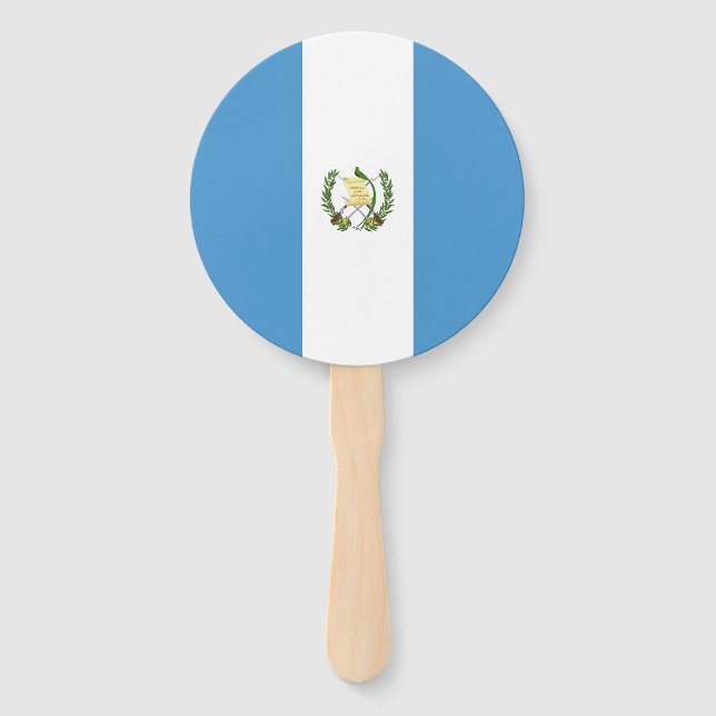 Éventail Drapeau du Guatemala (Devant)