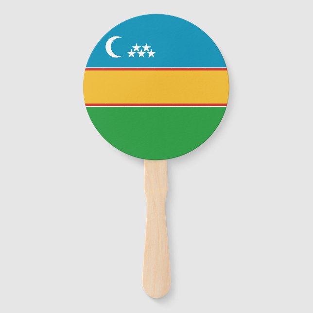 Éventail Drapeau du Karakalpakstan (Devant)