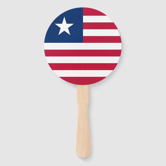Éventail Drapeau du Liberia (Devant)