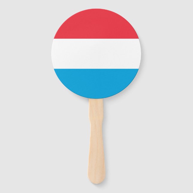 Éventail Drapeau du Luxembourg (Devant)