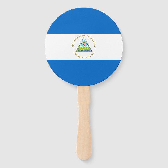 Éventail Drapeau du Nicaragua (Devant)