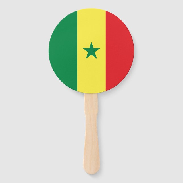 Éventail Drapeau du Sénégal (Devant)