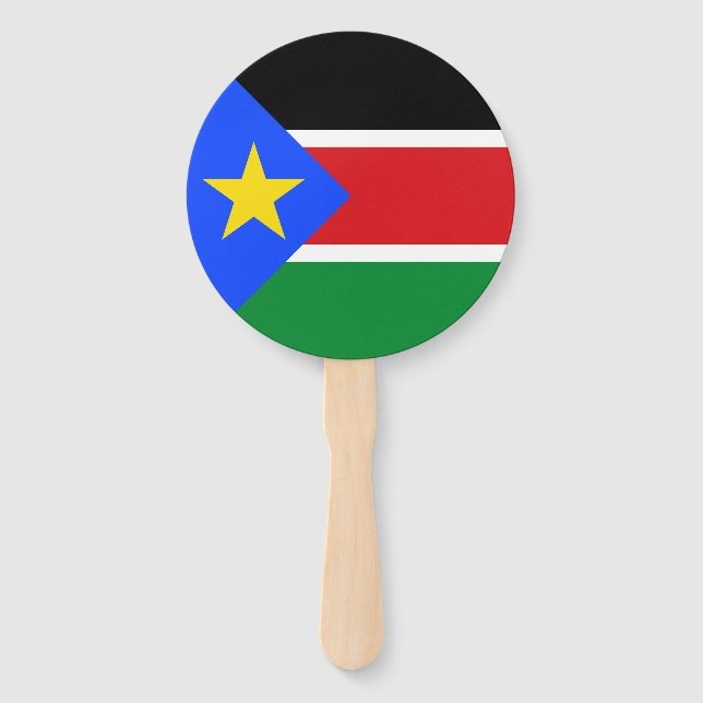 Éventail Drapeau du Soudan du Sud (Devant)