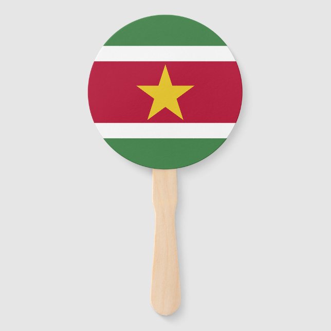 Éventail Drapeau du Suriname (Devant)