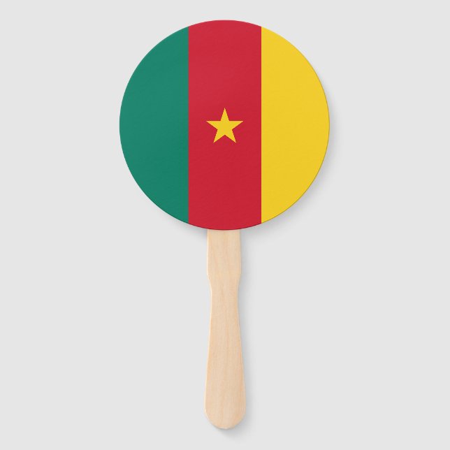 Éventail Drapeau patriotique du Cameroun (Devant)