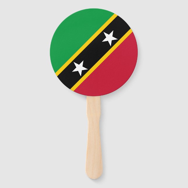 Éventail Drapeau Saint-Kitts-et-Nevis (Devant)