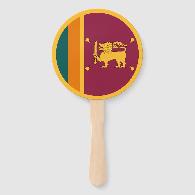 Éventail Drapeau Sri Lanka (Devant)