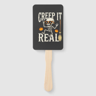 Éventail Drôle de squelette dansant Halloween Creep It Real