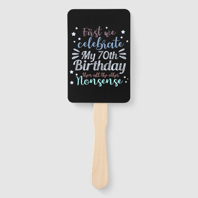Éventail drôle fêter le 70e anniversaire (Devant)