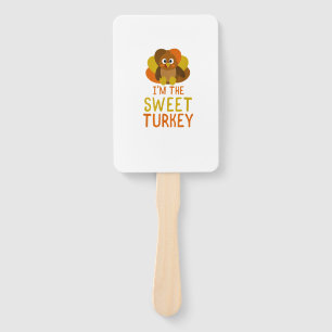 Éventail Drôle Sweet Turquie Famille Correspondant Thanksgi