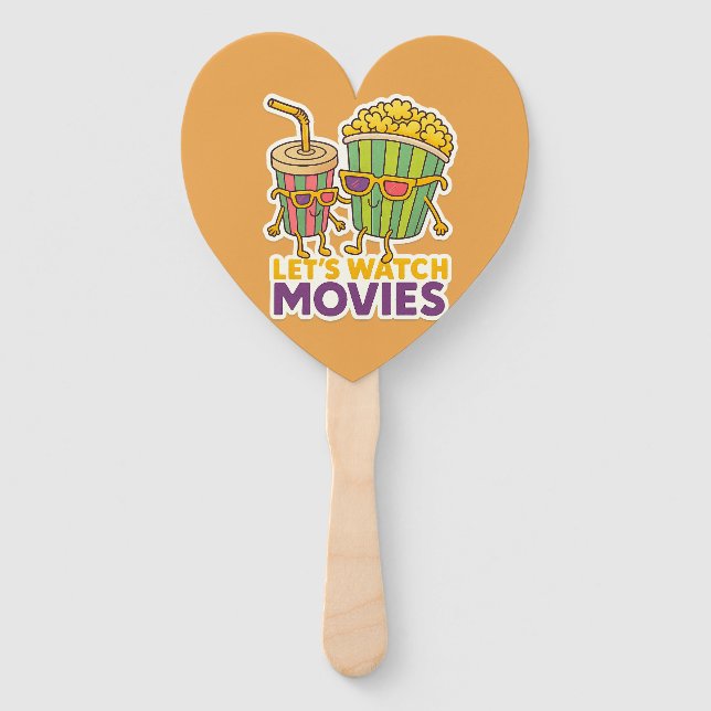 Éventail Duo Popcorn & Soda – Ambiance Soirée Cinéma (Devant)