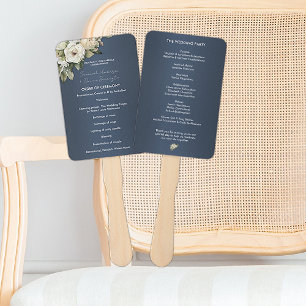 Éventail Dusty Blue Boho Vintage Rose Bouquet Mariage