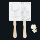 Éventail Dusty Blue Fleur sauvage Rustic Boho Wedding Progr<br><div class="desc">Elégante délicate aquarelle fleur sauvage cadres de couronnes couple monogramme, avec personnalisation vos propres détails de l'événement. Palettes pastel de jaune tendre, blanc cassé, vert sauge, bleu poussiéreux, verdure botanique, simple et romantique. Des programmes de mariage floraux pour mariage rustique moderne, mariage de jardin de campagne et mariage boho au...</div>