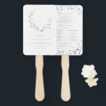 Éventail Dusty Blue Fleur sauvage Rustic Boho Wedding Progr<br><div class="desc">Elégante délicate aquarelle fleur sauvage cadres de couronnes couple monogramme, avec personnalisation vos propres détails de l'événement. Palettes pastel de jaune tendre, blanc cassé, vert sauge, bleu poussiéreux, verdure botanique, simple et romantique. Des programmes de mariage floraux pour mariage rustique moderne, mariage de jardin de campagne et mariage boho au...</div>