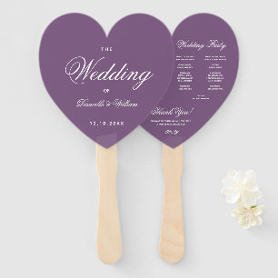 Éventail Dusty Purple Wedple Programme de mariage Simple Co