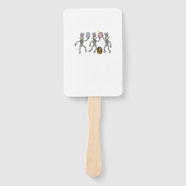 Éventail Easter Skeletons Dancing Eggs Funny Bones Men Wome (Devant)