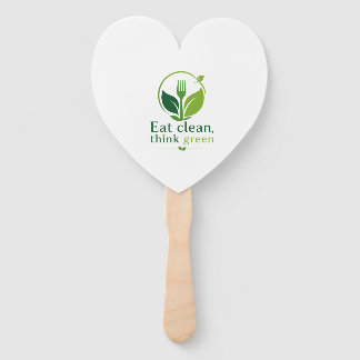Éventail Eat clean, think green hand fan
