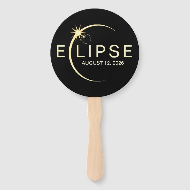 Éventail Éclipse solaire, événement d'astronomie 2026 (Devant)