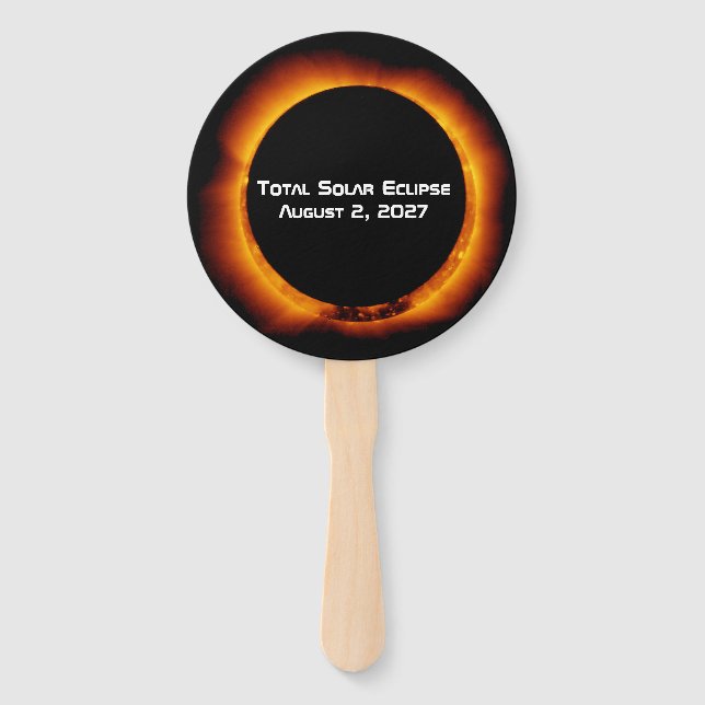 Éventail Éclipse solaire totale du siècle 2027 (Devant)